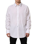 White Cotton Long Sleeves Men Dress Shirt