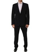 Black Wool Slim Fit Formal Men 2 Piece Suit