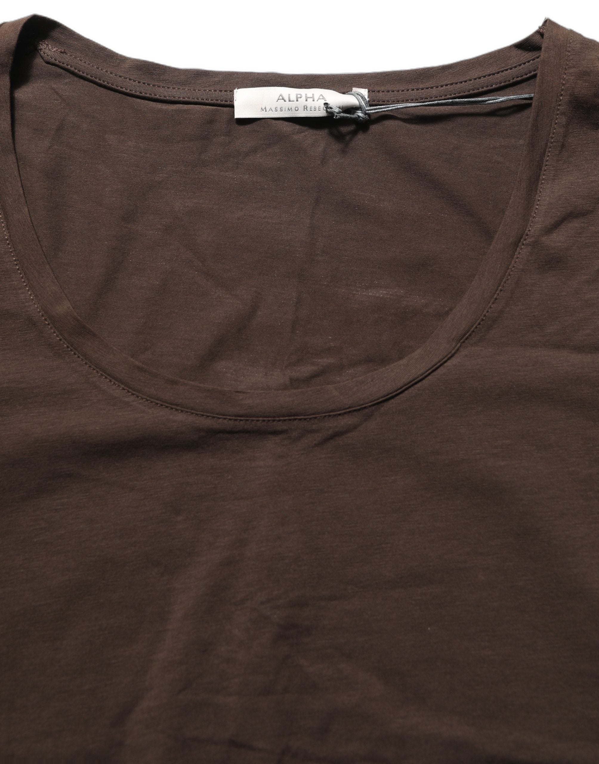 Brown Long Sleeves Round Neck Top