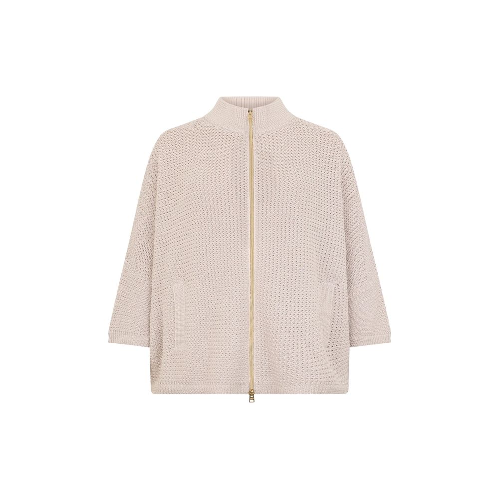 Beige Cotton Cardigan