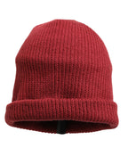 Women Bordeaux Wool Knitted Winter Beanie Capello Hat
