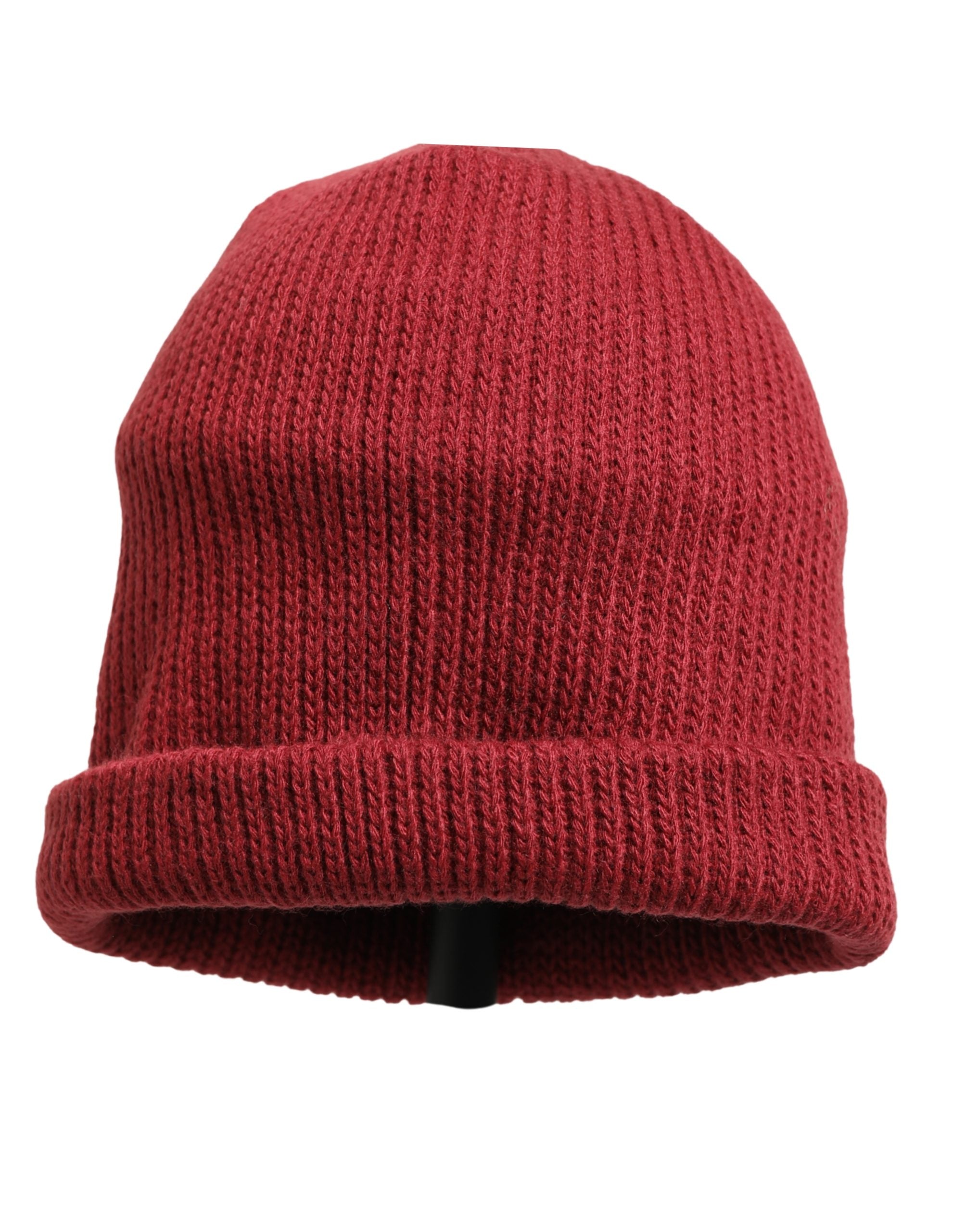 Women Bordeaux Wool Knitted Winter Beanie Capello Hat