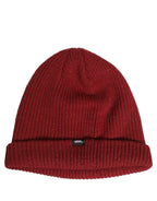 Women Bordeaux Wool Knitted Winter Beanie Capello Hat