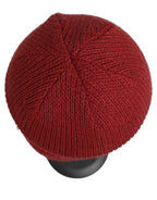 Women Bordeaux Wool Knitted Winter Beanie Capello Hat