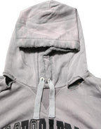 Gray Graphic Hooded Sweatshirt Men Sweater