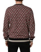 Red Logo Cotton Jacquard Sweatshirt Sweater