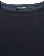 Dark Blue Logo Cotton Sweatshirt Sweater