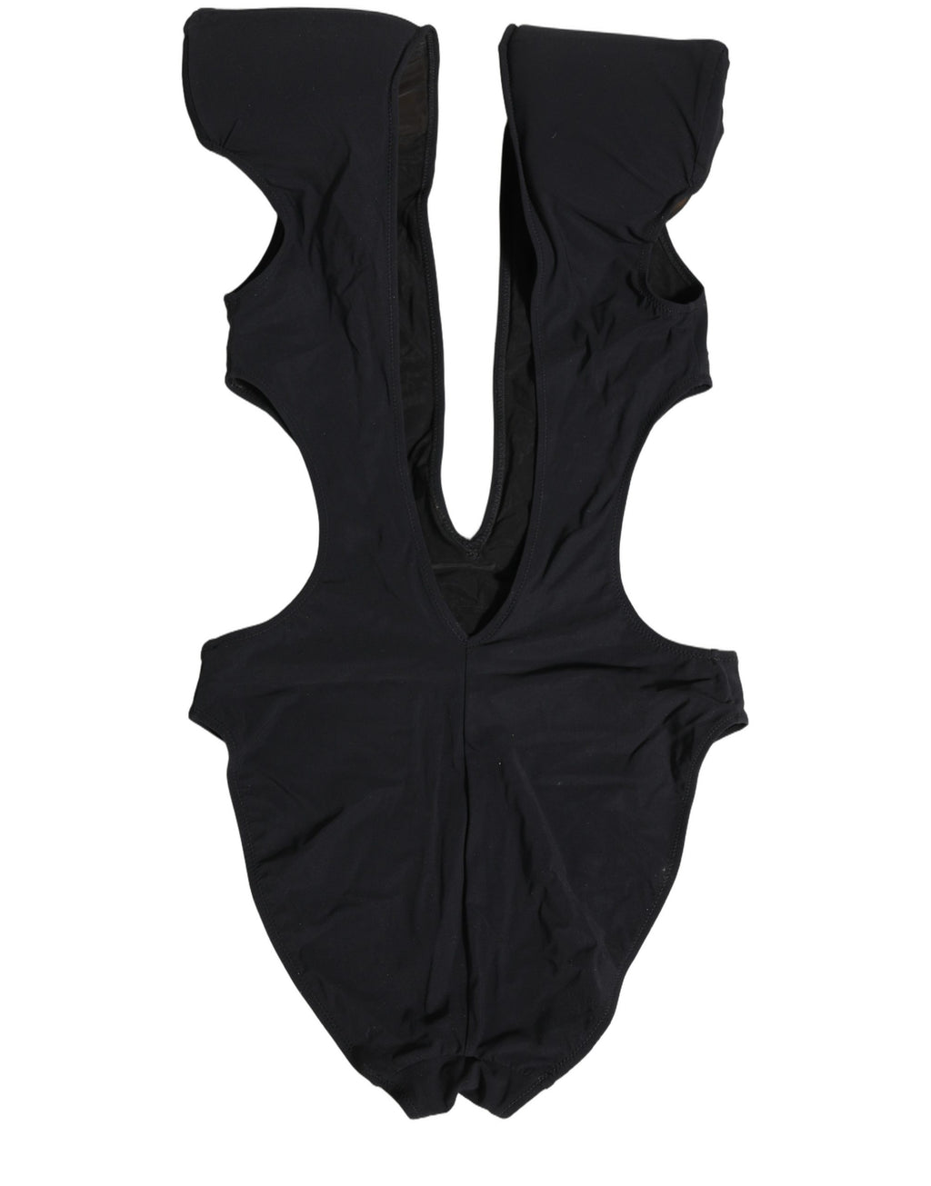 Black Logo Embellished Cutout One Piece Swimwear