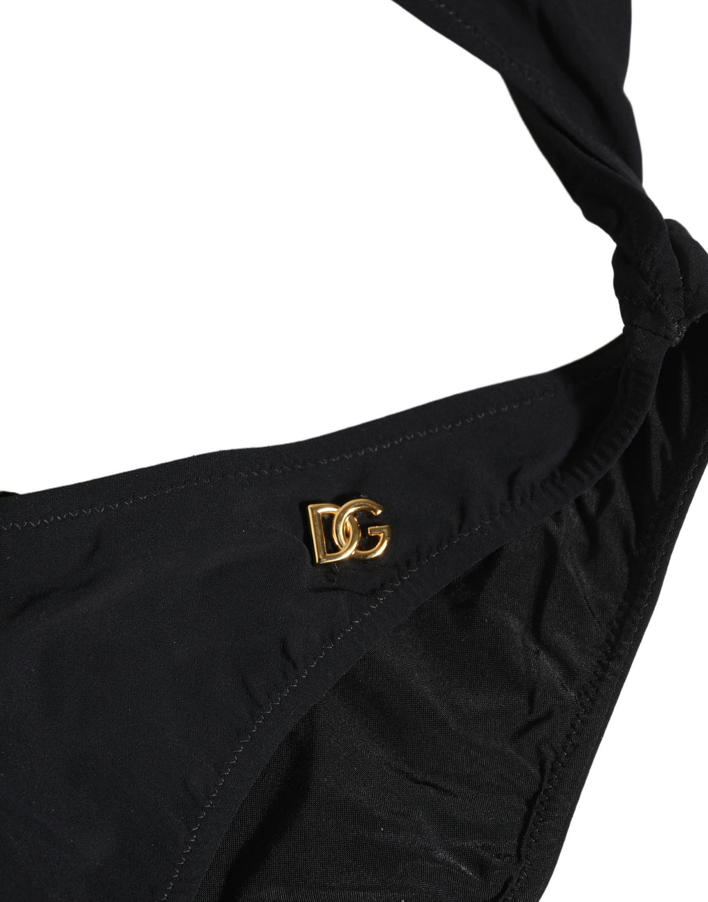 Black Cutout Logo One Piece Swimsuit Swimwear