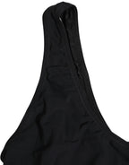 Black Cutout Logo One Piece Swimsuit Swimwear