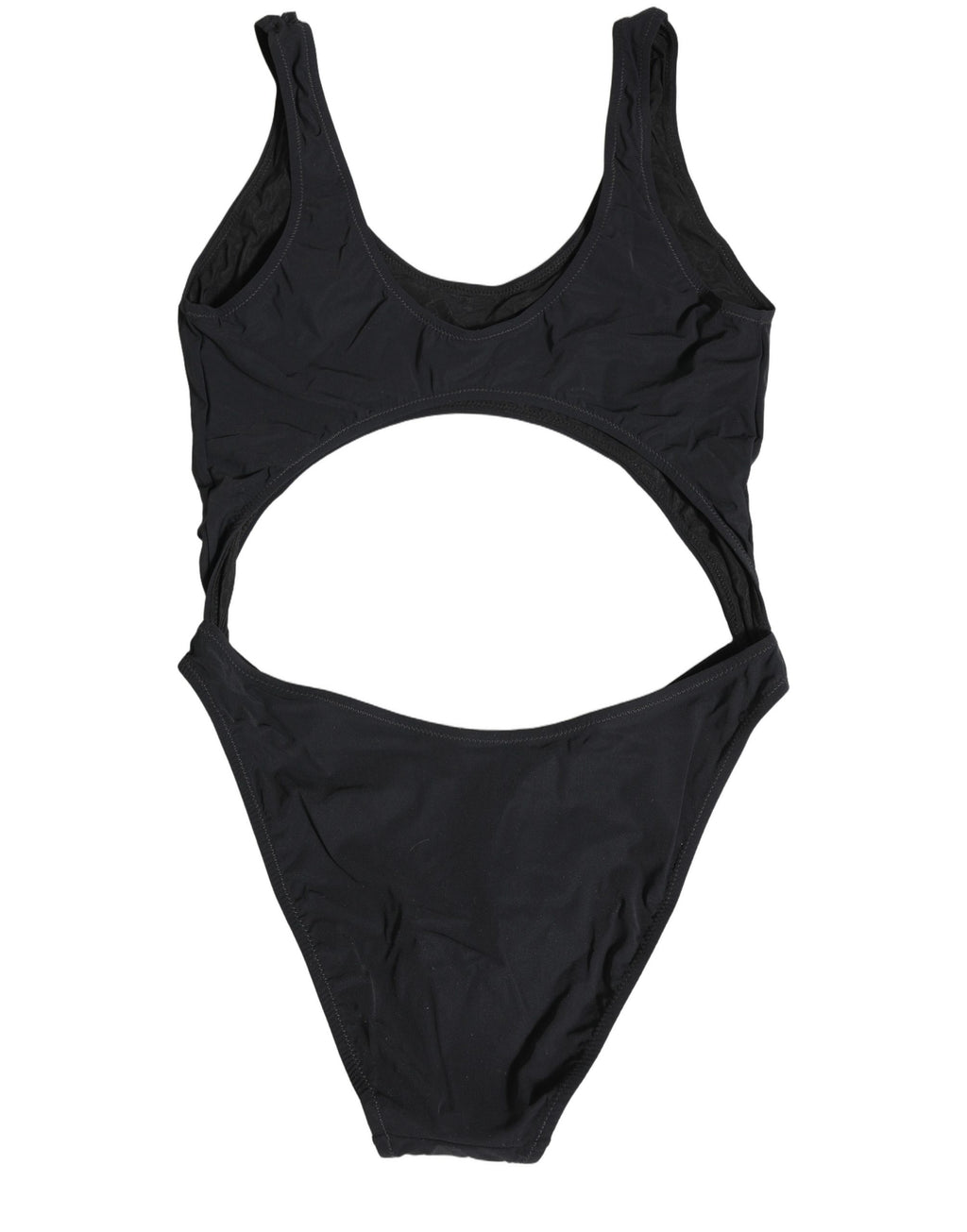 Black Cutout Logo One Piece Swimsuit Swimwear