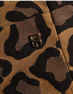 Brown LeopardPrint Flared A-line Mini Dress