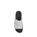Gray Calf Leather Bos Taurus Platform Sandals