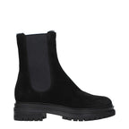 Black Leather Ankle Boots