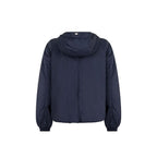 Blue Polyamide Full-Length Jacket