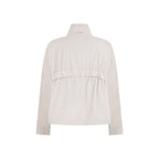 Gray Polyamide Full-Length Jacket