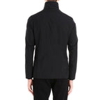 Black Polyester Full-Length Jacket