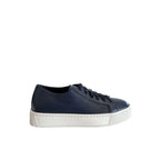 Blue Leather Women Sneaker