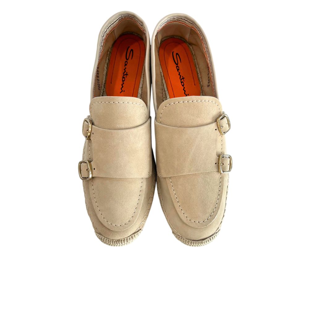 Beige Leather Women Sandal