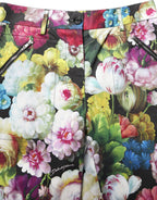 Multicolor Floral High Waist Wide Leg Pants