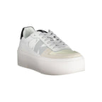 White Polyester Women's Sneaker