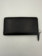 GUCCI Zip Black Front Logo Embossed Wallet