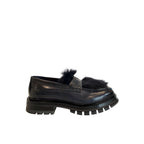Blue Leather Men Loafer