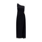 Black Polyamide Cocktail Dress