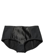 Black Low Waist Satin Culotte Hotpants Shorts