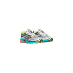 Silver Synthetic Athletic Sneakers