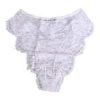 White Floral Lace Low Rise Panty Underwear