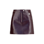 Bordeaux Cotton Mini Skirt