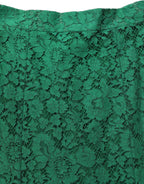Green Lace High Waist Mermaid Midi Skirt