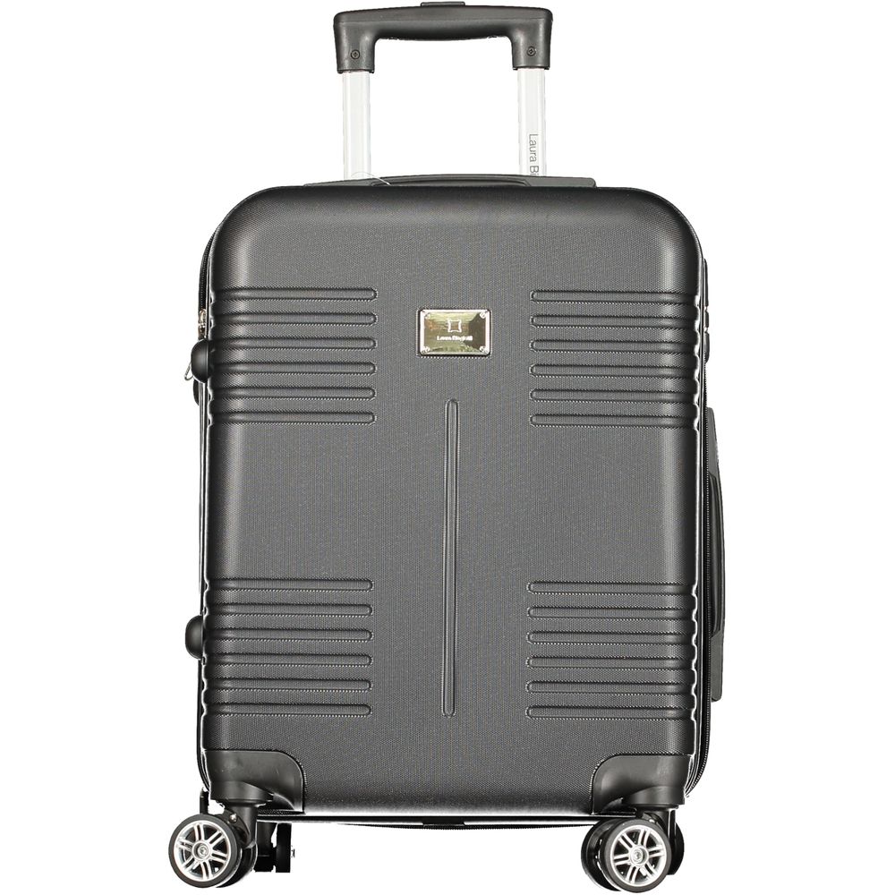 Black Polyurethane Women's Travel Bag