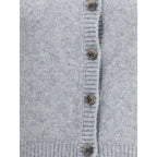 Gray Cashmere Cardigan