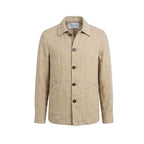 Beige Linen Men Jacket