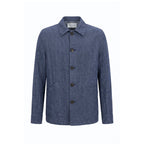 Blue Linen Men's Jacket