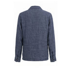 Blue Linen Men's Jacket