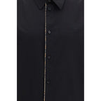 Black Cotton Dress Shirt