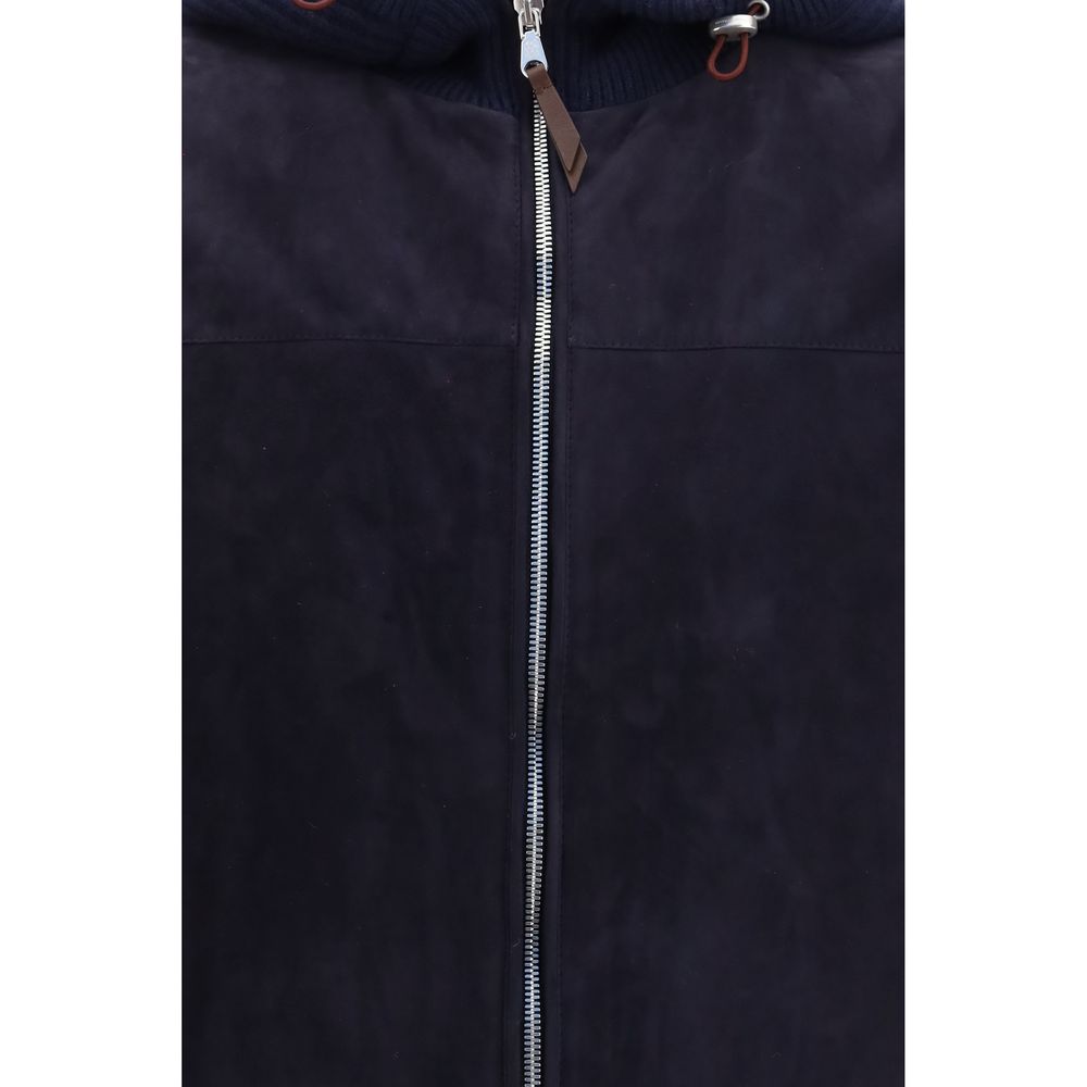 Blue Wool Oves Aries Full-Length Jacket