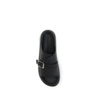 Black Calf Leather Bos Taurus Platform Sandals