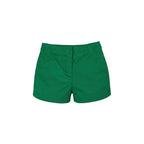 Green Cotton Womens Shorts