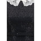 Black Polyester Casual Dress