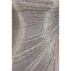 Silver Polyester Cocktail Dress