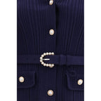 Blue Polyamide Cardigan