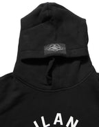 Black Cotton Milano1984 Print Hoodie Sweater