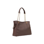 Brown Polyester Handbag