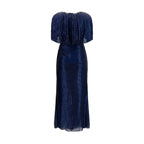 Blue Polyester Cocktail Dress