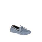 Blue Leather Moccassin