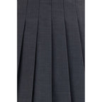 Gray Polyamide Mini Skirt